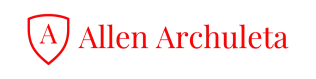Allen Archuleta – Logo – Horizontal – Red